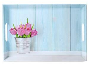Servírovací podnos, 50 x 35 x 4,5 cm, tulipány KESPER 77392
