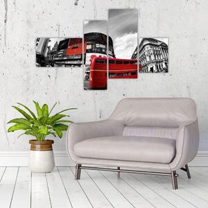 Červený autobus v Londýne - obraz (Obraz 110x70cm)