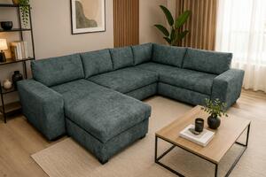 SEDACIA SÚPRAVA, textil, tmavosivá P & B - Sedačky, Online Only