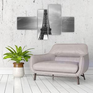 Trabant u Eiffelovej veže - obraz na stenu (Obraz 110x70cm)