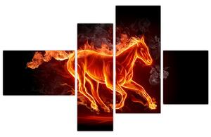 Obraz horiace kôň (Obraz 110x70cm)