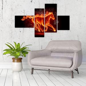 Obraz horiace kôň (Obraz 110x70cm)