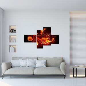 Abstraktné oheň - obraz (Obraz 110x70cm)
