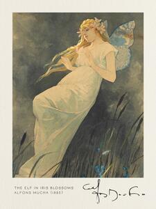 Obrazová reprodukcia The Elf in the Iris Blossoms - Alfons Mucha