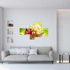 Kôš so zeleninou - obraz (Obraz 110x70cm)