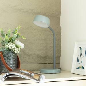 Lindby Tijan stolová LED lampa, sivá ohybné rameno