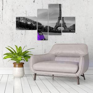 Abstraktný obraz Eiffelovej veže (Obraz 110x70cm)