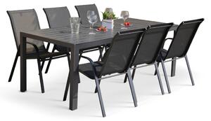 TEXIM VIKING XL - záhradný jedálenský stôl + 6x stolička RAMADA