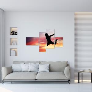Obraz skákajúceho muža (Obraz 110x70cm)