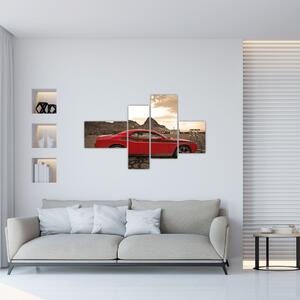 Červené auto - obraz (Obraz 110x70cm)