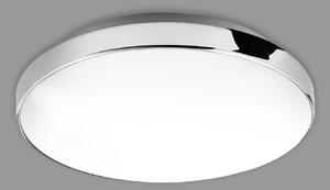 LED stropné svietidlo Malbona, chrómový rám, Ø 28,5 cm