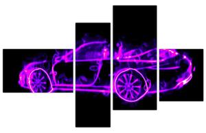 Obraz - horiace auto (Obraz 110x70cm)