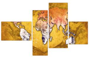Obraz mapy sveta (Obraz 110x70cm)