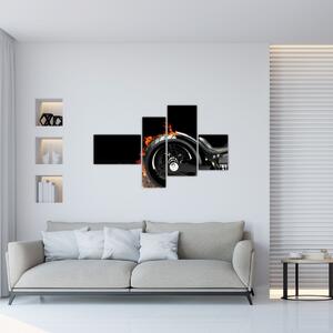 Obraz horiace motorky (Obraz 110x70cm)