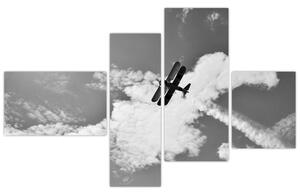 Obraz letiaceho lietadla (Obraz 110x70cm)