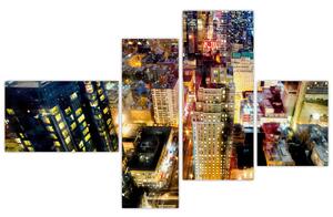 Nočné mesto, obrazy (Obraz 110x70cm)