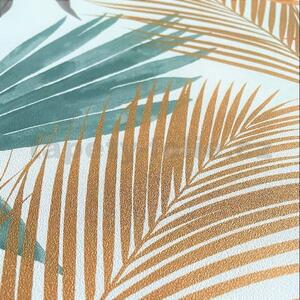 Vliesové tapety na stenu Jungle Fever 173203, rozmer 10,05 m x 0,53 m, palmové listy zlato-čierno-sivé, A.S. CRÉATION