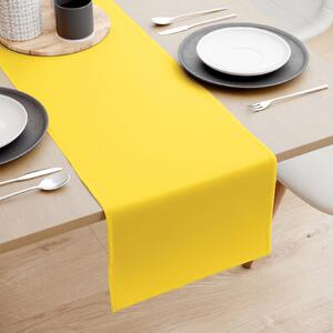Goldea behúň na stôl 100% bavlnené plátno - žltý 35x140 cm