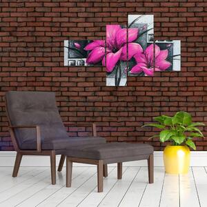 Obraz ružové kvety (Obraz 110x70cm)