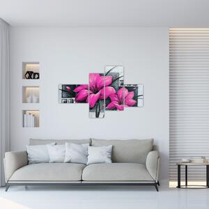 Obraz ružové kvety (Obraz 110x70cm)
