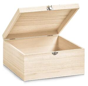 Zeller Present Drevený úložný box s vekom, ZELL, 26 x 26 x 12,5 cm