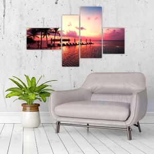 Západ slnka v exotike - obraz (Obraz 110x70cm)