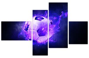 Horiace futbalová lopta - obraz (Obraz 110x70cm)