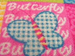 Dywany Lusczow Detský koberec Butterfly & Flowers ružový