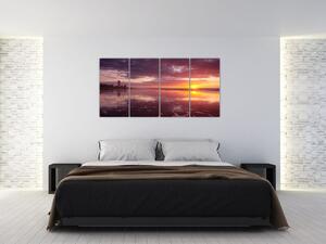 Obraz zapadajúceho slnka nad morskou hladinou (Obraz 160x80cm)