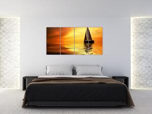 Obraz plachetnica na mori (Obraz 160x80cm)