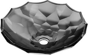 MEXEN - Inga sklenené umývadlo na dosku 44 x 44 cm - čierna - 24074470