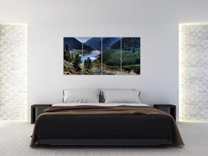 Obraz rieky medzi horami (Obraz 160x80cm)