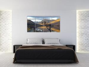 Obraz jazera medzi horami (Obraz 160x80cm)