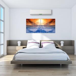 Moderný obraz - slnko nad oblaky (Obraz 160x80cm)