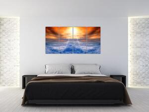 Moderný obraz - slnko nad oblaky (Obraz 160x80cm)