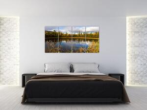 Obraz na stenu - lesné jazierko (Obraz 160x80cm)