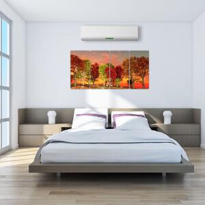Obraz prírody - farebné stromy (Obraz 160x80cm)