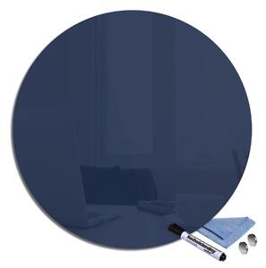 Magnetická sklenená tabuľa pr.40cm - modro-černá