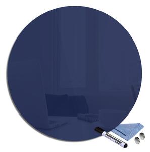 Magnetická sklenená tabuľa pr.60cm - tmavě modrá
