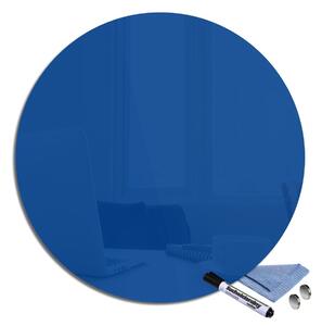 Magnetická sklenená tabuľa pr.60cm - modrá