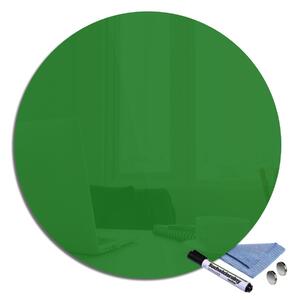 Magnetická sklenená tabuľa pr.50cm - láhvově zelená