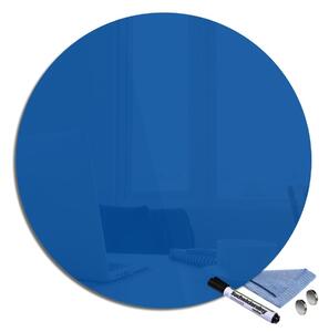 Magnetická sklenená tabuľa pr.40cm - modrá