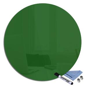 Magnetická sklenená tabuľa pr.60cm - trávově zelená