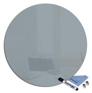Magnetická sklenená tabuľa pr.40cm - světle šedá