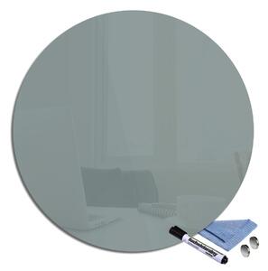 Magnetická sklenená tabuľa pr.40cm - betonová šedá
