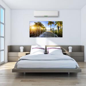 Moderný obraz do bytu - tropický raj (Obraz 160x80cm)