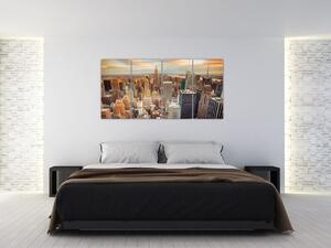 Moderný obraz do bytu - mrakodrapy (Obraz 160x80cm)