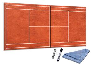 Sklenená magnetická tabuľa tenis kurty - S-1989732011-10040