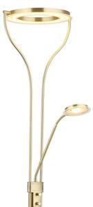 Globo 59038MD - LED stmievateľná stojacia lampa EBRO 20W/230V + 4W 3000K mosadz