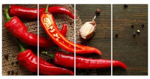 Obraz - chilli papriky (Obraz 160x80cm)